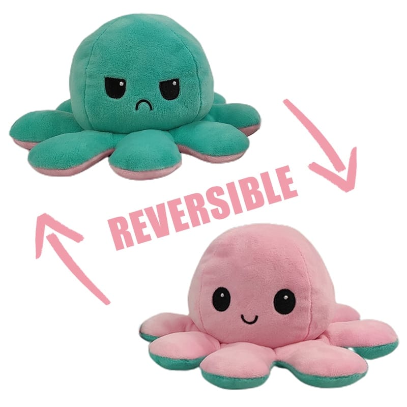 peluche pieuvre reversible