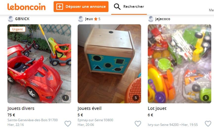 jouets sur leboncoin