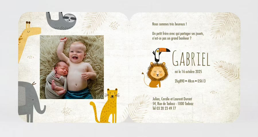 faire part naissance gabriel