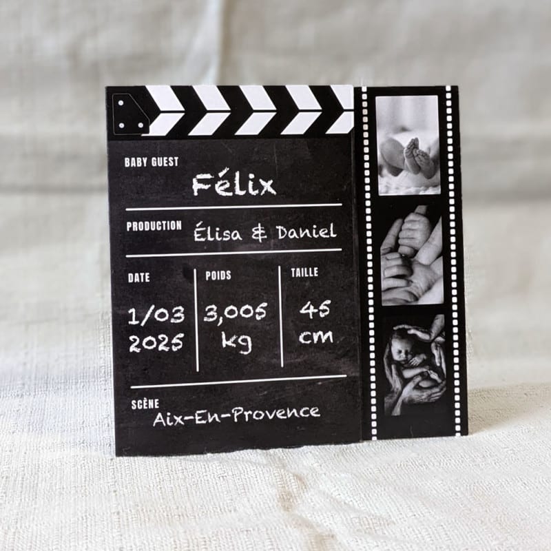 faire-part de naissance cinéma