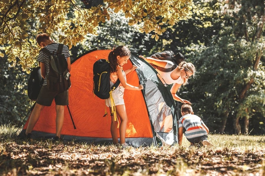 bienfaits camping enfants